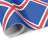 Papier Cadeau Coût bas ! Drapeau de l'Islande (Coin rond)