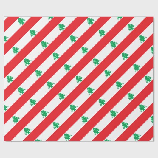 Papier Cadeau Coût bas ! Drapeau du Liban (Plat)