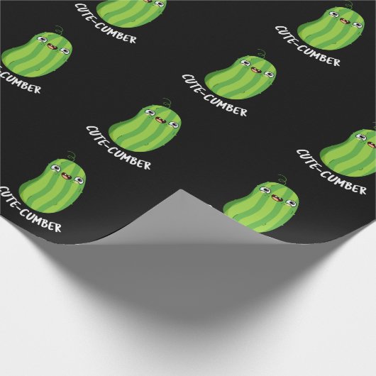 Papier Cadeau Coutecumber Funny Concomber Pun Dark BG (Coin)