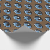 Papier Cadeau Coutume bleue de motif de plot réflectorisé (Coin)