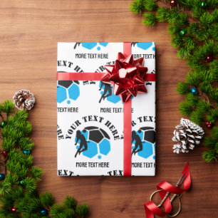 Papier Cadeau Coutume Football Fille de football enfant fête d'a