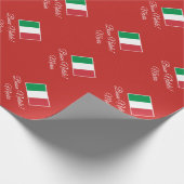 Papier Cadeau Coutume italienne de vacances de Noël de drapeau (Coin)