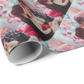 Papier Cadeau Coutume personnalisée de photo (Coin rond)