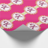 Papier Cadeau Coutume rose de la lettre K d'alphabet de (Coin)