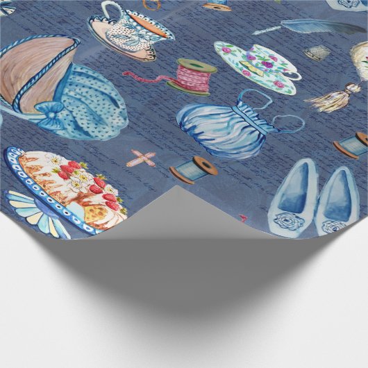 Papier Cadeau Couture de Jane Austen Regency (Coin)