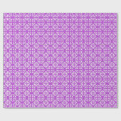 Papier Cadeau Coutwork dentelle - blanc sur amythyste violet (Plat)