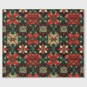 Papier Cadeau Couverture de cadeau festive rouge vert (Plat)