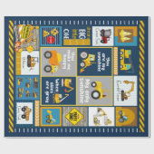 Papier Cadeau Couverture de construction, cadeaux de constructio (Plat)