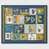 Papier Cadeau Couverture de construction, cadeaux de constructio (Plat)