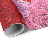 Papier Cadeau Couverture des Roses (Coin rond)