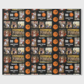 Papier Cadeau Couverture en molleton de collage photo de basket- (Plat)