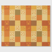 Papier Cadeau Couverture en terre cuite patchwork Ferme rustique (Plat)