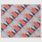 Papier Cadeau Couverture vintage du livre de Paris (Plat)