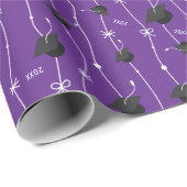 Papier Cadeau Couvre-diplômes violets et ruban (Coin rond)