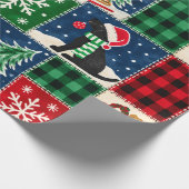 Papier Cadeau Couvre-lit patchwork de Noël Labrador cosy (Coin)