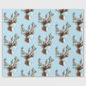 Papier Cadeau Covid Rudolph Reindeer 2020 Masque visage de Noël (Plat)