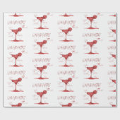 Papier Cadeau Covid Social Distances Amusant Quarantini Martini (Plat)