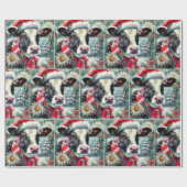 Papier Cadeau Cow Dreaming of Warmer Times Floral Decoupage (Plat)