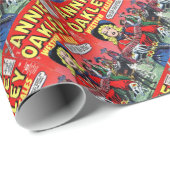 Papier Cadeau Cow-girl Annie Oakley (Coin rond)