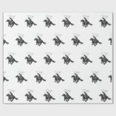 Papier Cadeau Cowboy à cheval bourré courant avec lasso (Plat)