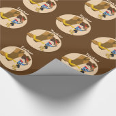 Papier Cadeau Cowboy Anniversaire de enfant Party Monogramme Pet (Coin)