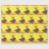 Papier Cadeau Cowboy Kid On Horse With Ropes in S.W. Scene (Plat)