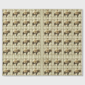 Papier Cadeau Cowboy occidental de cru de papier d'emballage (Plat)