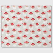 Papier Cadeau Cowboy Santa Claus Christmas (Plat)