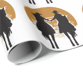 Papier Cadeau Cowgirl et Cowboy (Coin rond)