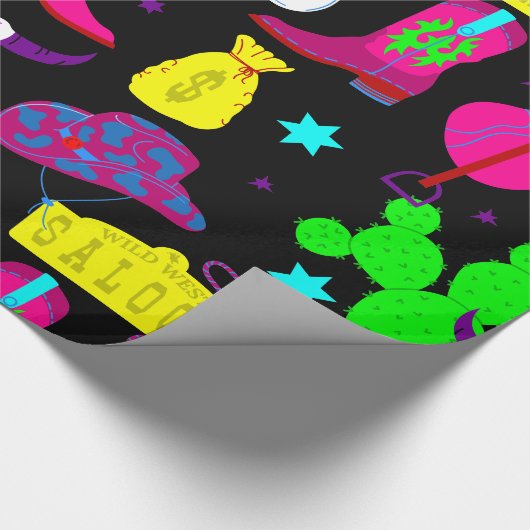 Papier Cadeau cowgirl noire (Coin)