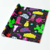 Papier Cadeau cowgirl noire (Déroulé)