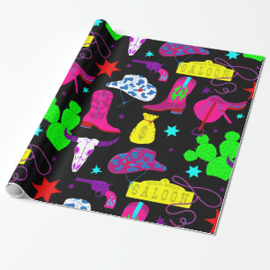 Papier Cadeau cowgirl noire