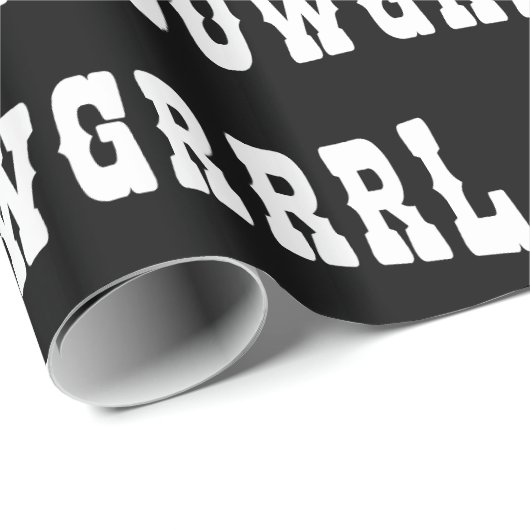 PAPIER CADEAU COWGRRRL (Coin rond)