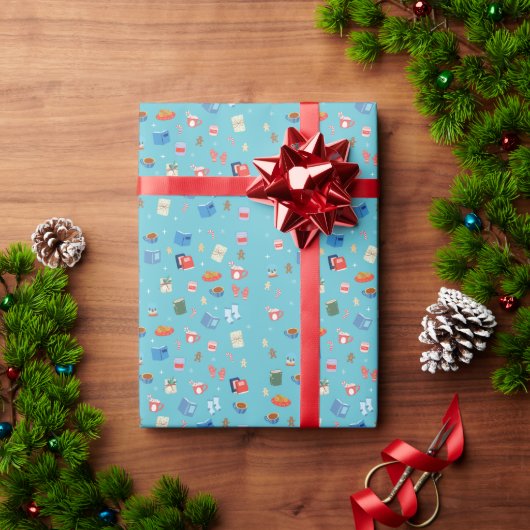 Papier Cadeau Cozy Christmas Book Gift Wrapping Paper (Cadeau de vacances)