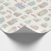 Papier Cadeau Cozy Christmas Winter Homes Wrapping Paper (Coin)