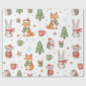 Papier Cadeau Cozy Forest Friends Holiday Gift Wrap (Plat)