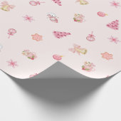 Papier Cadeau Cozy Pink Christmas Pattern (Coin)