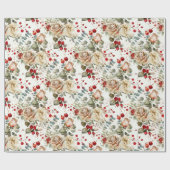 Papier Cadeau Cozy Vintage Christmas Pattern (Plat)