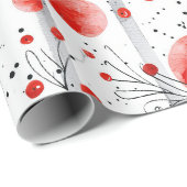 Papier Cadeau Cozy Vintage Christmas Pattern (Coin rond)