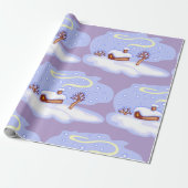 Papier Cadeau Cozy Winter Cabin in Snow Frosty Landscape (Déroulé)