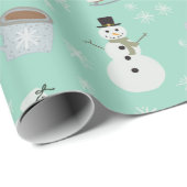 Papier Cadeau Cozy Winter Wonderland Wrapping Paper (Coin rond)