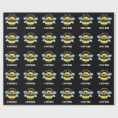 Papier Cadeau Cra-bee Funny Crabby Bee Pun Dark BG (Plat)
