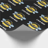 Papier Cadeau Cra-bee Funny Crabby Bee Pun Dark BG (Coin)