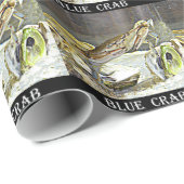 Papier Cadeau Crabe bleu du Maryland (Coin rond)