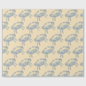 Papier Cadeau crabe bleu vintage no2 (Plat)