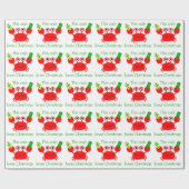 Papier Cadeau Crabe de Noël (Plat)