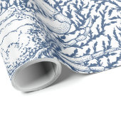 Papier Cadeau Crabe et mauvaises herbes marines, été côtier en b (Coin rond)