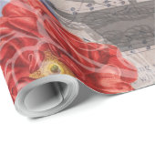 Papier Cadeau Crabe Plage Nautique Art de la mer (Coin rond)