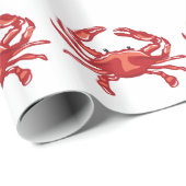 Papier Cadeau Crabe rouge (Coin rond)