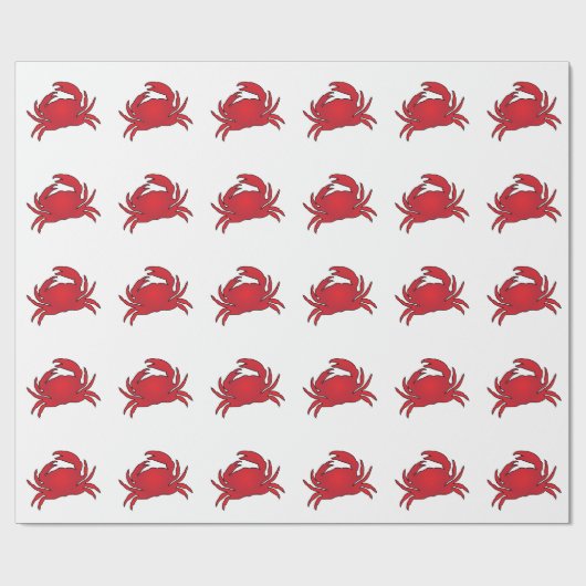 Papier Cadeau Crabe rouge (Plat)